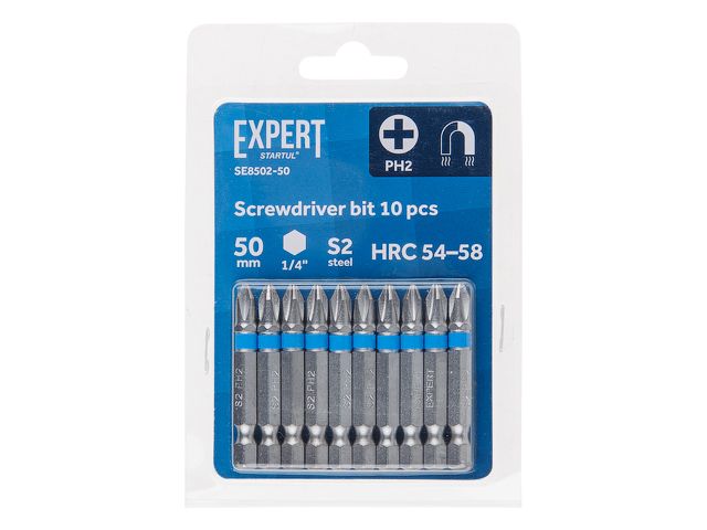STARTUL Насадка крестообразная EXPERT (PH2 50мм 10шт, SE8502-50)