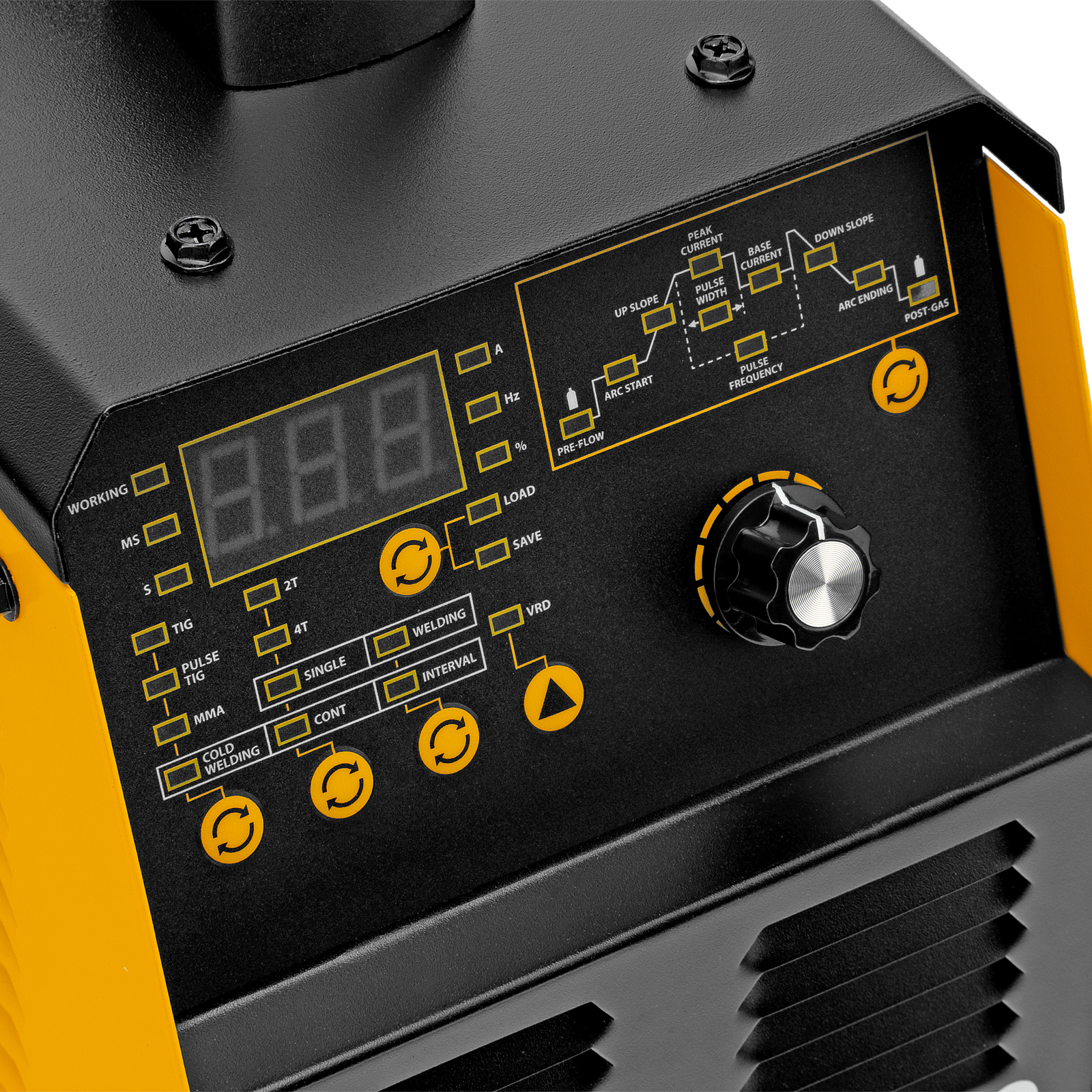 DENZEL Аргонодуговой аппарат ITIG-200 DС Pulse Cold Weld, 200 А, ПВ 60%