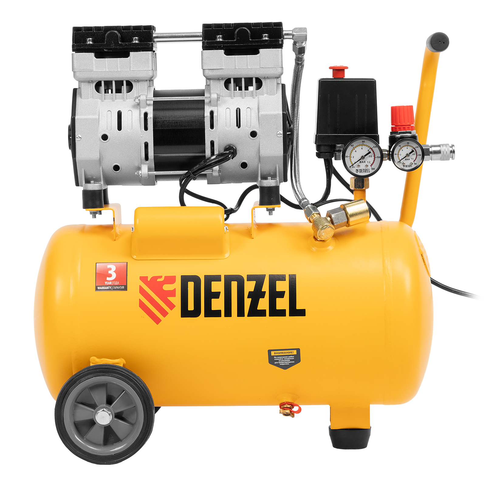 DENZEL Компрессор DLS950/24 безмаслянный малошумный(58026)