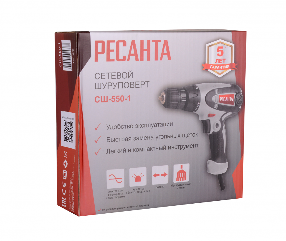 Ресанта Сетевой шуруповерт СШ-550-1