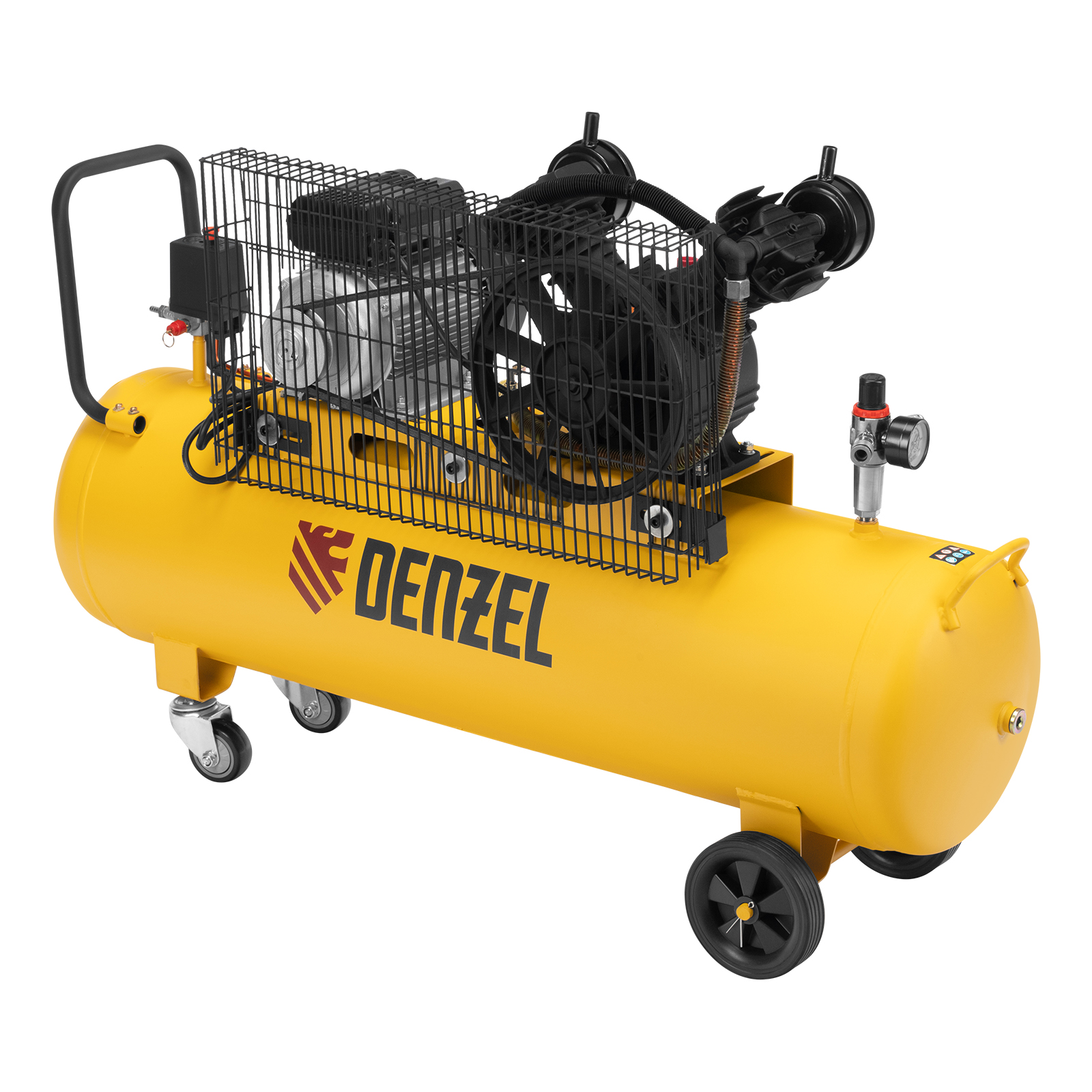 DENZEL Компрессор воздушный  BCV2300/100, 2.3 кВт, ременный привод, 100 литров, 440 л/мин(58111)