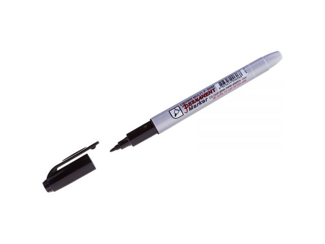 CROWN Маркер перманентный (Multi Marker Super Slim, толщ. линии 1.0 мм, Черный, пулевидный, P-505Fblack)