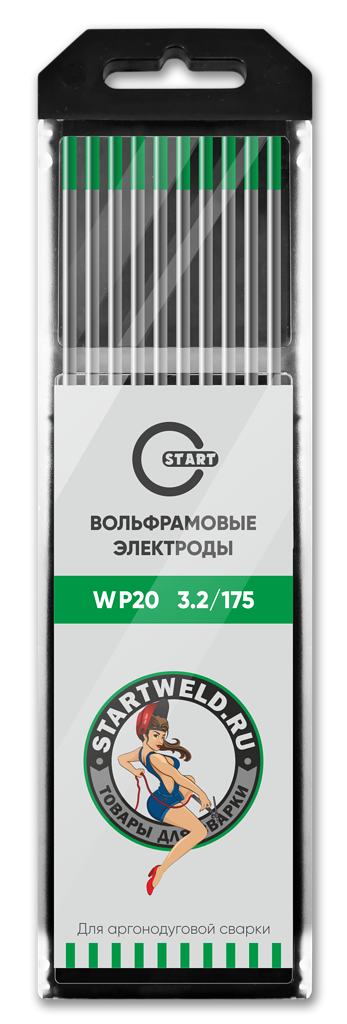 START Вольфрамовый электрод (WP, 3.2/175 mm, зелёный, WP2032175)