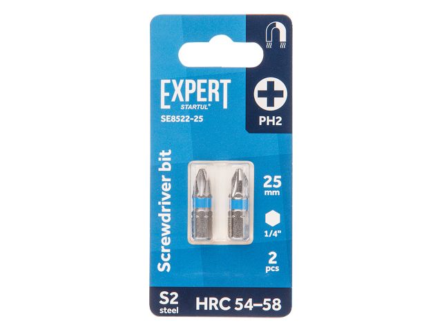 STARTUL Насадка крестообразная EXPERT (PH2 25мм 2шт, SE8522-25)