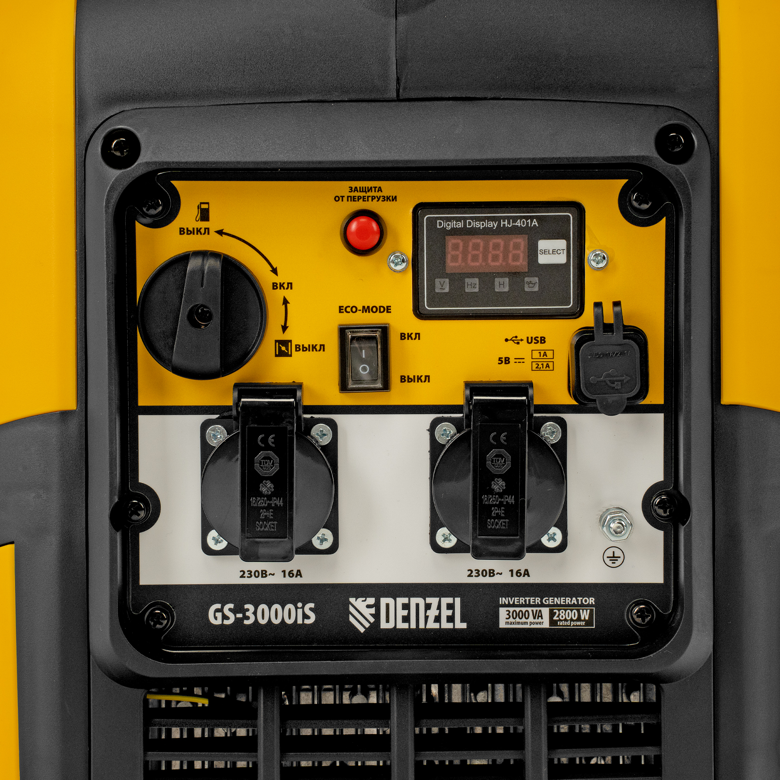 DENZEL Генератор инверторный  GS-3000iS, 3,0 кВт, 230 В, закрытый корпус, ручной старт