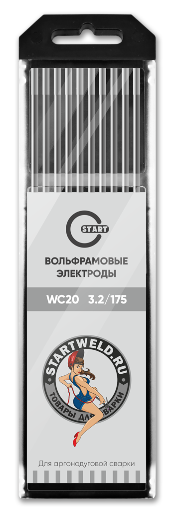 START Вольфрамовый электрод (WС 20, 3.2/175 mm, серый, WC2032175)