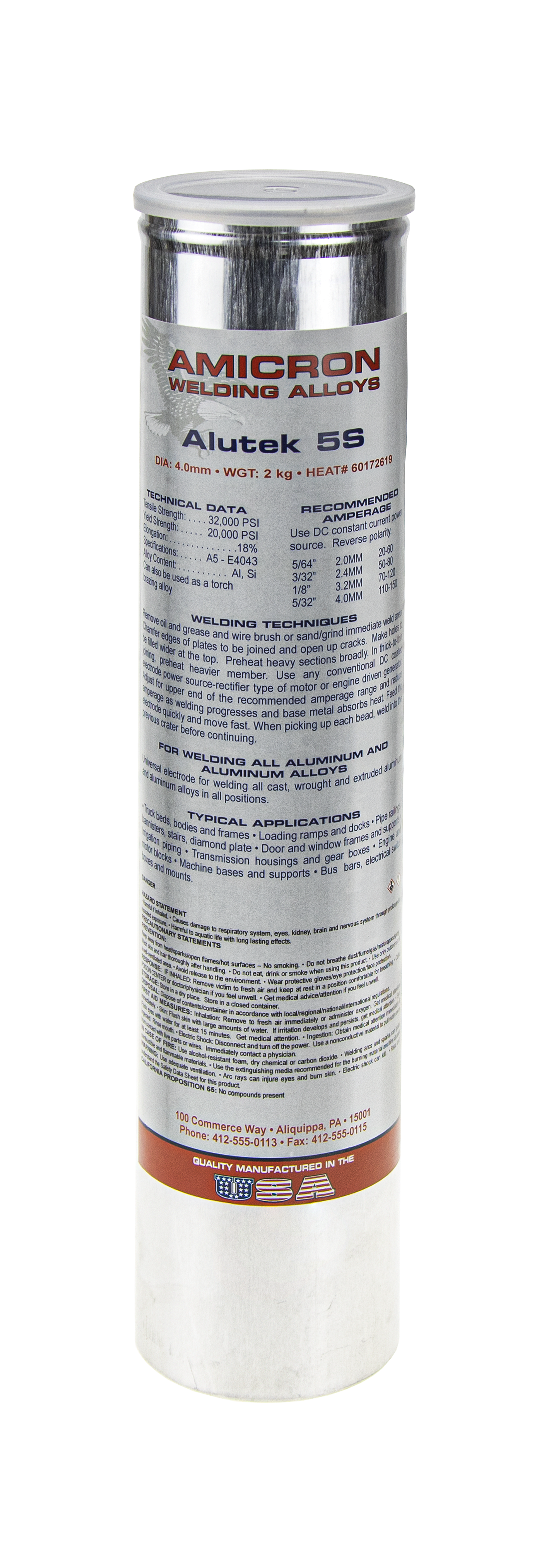 AMICRON WELDING ALLOYS Alutek 5S