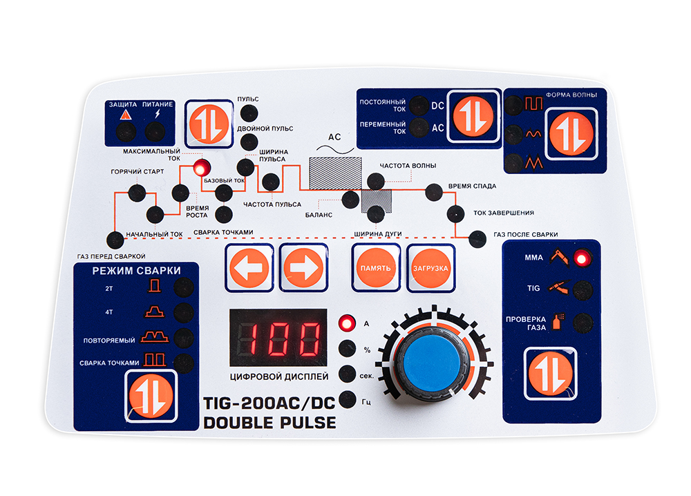 GROVERS Аргонодуговой аппарат ENERGY TIG200 AC/DC DOUBLE PULSE