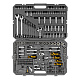 DENZEL Набор инструментов 1/2", 1/4", 3/8", CrV, S2, пластиковый кейс, 216 предметов
