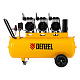 DENZEL Компрессор DLS 3300/100, 3300 Вт,3x1100, 100 л, 570 л/мин безмаслянный малошумный