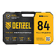 DENZEL Набор инструментов 1/2", 1/4", CrV, S2, пластиковый кейс, 84 предмета