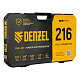 DENZEL Набор инструментов 1/2", 1/4", 3/8", CrV, S2, пластиковый кейс, 216 предметов
