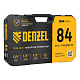 DENZEL Набор инструментов 1/2", 1/4", CrV, S2, пластиковый кейс, 84 предмета