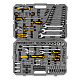DENZEL Набор инструментов 1/2", 1/4", CrV, S2, пластиковый кейс, 122 предмета