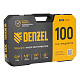 DENZEL Набор инструментов 1/2", 1/4", CrV, S2, пластиковый кейс, 100 предметов